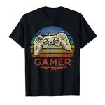 Retro Gamer Video Sport Player Boys Ladies Teen Kids Men Reward T-Shirt