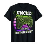 Uncle of the Birthday Boy Matching Video Gamer Party T-Shirt