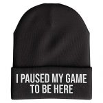 Paused My Game to be Right here Silly Beanie Hat for Males, Gaming Avid gamers Video Game Retro Boys Kids Kids Iciness Cool Cranium Cap…