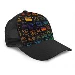 Subtle & Cushy Relaxed Strapback Adjustable Baseball Caps – Game Video Gaming Pattern Dark
