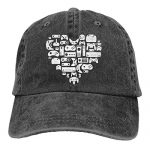 Video Sport Love Males/Females Washed Adjustable Baseball Cap Jeanet Lend a hand Closure Dad Caps Black