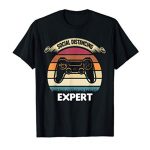 Social Distancing Skilled Gaming Retro Vintage Video Gamer T-Shirt