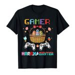 Easter Basket Gamer Video Sport Cotroller With Easter Eggs T-Shirt