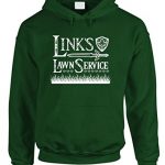 LINKS LAWN SERVICE retro 80’s video sport – Mens Pullover Hoodie, M, Woodland
