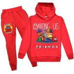 Boys Girls Among us Sweatsuits 2 Part Hoodie Tracksuit Sets Gamer Hoodies and Sweatpants Jogging Matches for Children Childhood.15-16 Years
