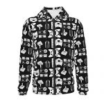 Unique Video Sport Weapon Silly Gamer Teenage Zipper Hoodie Pockets Hooded Sweatshirts Jacket Unlit
