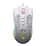 Redragon M808 Storm Light-weight RGB Gaming Mouse, 85g Ultralight Honeycomb Shell – 12,400 DPI Optical Sensor – 7 Programmable Buttons – Right Registration – Sizable-Lite…