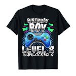 Stage 8 Unlocked Video Sport Eighth Birthday Gamer Reward Boys T-Shirt
