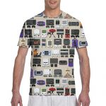 Mens 3D Printed Video Recreation Weapon Silly Gamer Cintage T-Shirt, Brief Sleeve Crewneck Stout T-Shirt Fashion Chilly Fit Sportswear for Holiday Gymnasium Tennis, Immediate Dry/Moisture…