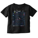 Brisco Manufacturers Rubik’s Pacman 1980s Gamer Toddler Boy Lady T Shirt Unlit
