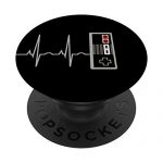 Traditional Gamer Heartbeat Smartphone Grip for Video Game Lover PopSockets PopGrip: Swappable Grip for Telephones & Tablets