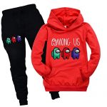 Formative years Amongst us Sweatsuits 2 Portion Hoodie Tracksuit Sets Gamer Hoodies and Sweatpants Jogging Suits for Boys Ladies