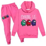 Boys Ladies Amongst us Sweatsuits 2 Portion Hoodie Tracksuit Sets Gamer Hoodies and Sweatpants Jogging Suits for Children Formative years.2-3 Years