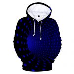 Landscap Unisex 3D Printing Hoodies Practical Creative Digital Pullover Informal Prolonged Shirts Hooded Sweatshirt(Blue,M)