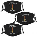 Humorous Gamer Items Video Recreation Gaming 3PCS Face Cowl with Filter Pocket Men Females Adjustable Ear Loops & Nostril Clip Cloth Reusable Face Safety Scarf…