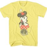 Disney Insecure Minnie Mouse Graphic Tee Traditional Traditional Disneyland World Mens Grownup T-Shirt Apparel (Pale Yellow, X-Huge)