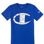 Champion Boys Heritage Brief Sleeve Cotton Logo Tee Adolescents (C Surf The Web, Minute)