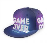 Nicokee Game Over Hat Baseball Cap Video Computer Video show Signal Textual drawl Be conscious Blue Geometric Adjustable Flat Snapback Hats Ball Hat Sport Hat…