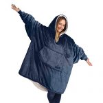 THE COMFY Customary | Outsized Microfiber & Sherpa Wearable Blanket, Seen On Shark Tank, One Dimension Suits All Blue