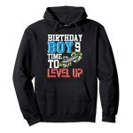 Birthday Boy 9 Time To Stage Up Gamer for Childhood Childhood Salvage collectively Pullover Hoodie
