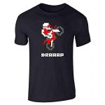 Braaap Dust Bike Retro 8 Bit Video Game Gamer Shadowy L Graphic Tee T-Shirt for Men