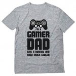Gamer Dad Shirt Droll Reward for Fathers Cool Dad’s Gaming T-Shirt XXXX-Gargantuan Gray