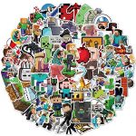 Minecraf_t Stickers – 100 Pack Video Recreation Theme Funny Vinyl Decals for Pc,Bumper,Water Bottles,Computer,Phone,Exhausting hat,Car Hydroflasks
