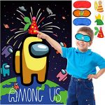 Video Video games Occasion Gives, Pin the Hats on Video Video games Occasion Video games with Sizable Poster, 12 pcs Hats Stickers, 4 pcs Blindfolds…