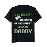 Mens Nerdy Humorous Fathers Day Shirt Gamer Dad Video Gaming Apparel