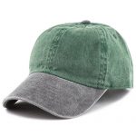 The Hat Depot Cotton Pigment Dyed Two Tone Low Profile Six Panel Easy Cap (Green Sunless)