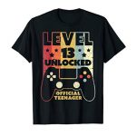 Thirteenth Birthday Shirt. Stage 13 Unlocked, Legitimate Teenager T-Shirt