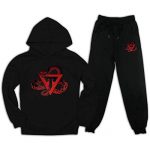 Unisex Typ-Ical Ga-Mer Hoodie Sweatshirt and Sweatpants 2 Pcs Outfit Devices Tracksuit for Boys Girls L Gloomy