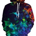 uideazone Young Men Lounge Hoodie Fleece Pullover Warmth Sweatshirt Jumper Dishevelled Streetwear Hooded Coat for Halloween