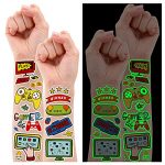 Partywind Vivid Video Sport Birthday party Presents Non everlasting Tattoos for Kids, 158 Kinds Glow Gamer Gaming Birthday Decorations for Boys Birthday party Favors, Faux…