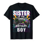 Sister of the Birthday Boy Matching Video Sport Birthday T-Shirt