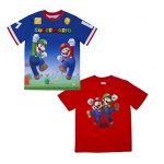 Nintendo Tall Mario & Luigi Boys Athletic Gamer High Graphic Tee Shirt 2 Pack (Blue/Red, 14/16)