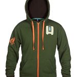 JINX Overwatch Closing Bastion Males’s Gamer Zip-Up Hoodie, Inexperienced, Medium