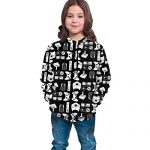 Boys’ Teen Childhood Video Recreation Weapon Comic Gamer Unlit Sweatshirts Pockets Hoodies 7-20Y, M