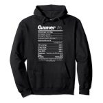 Humorous Nutrition Info Gamer Dietary Info Humorous Gaming Pullover Hoodie