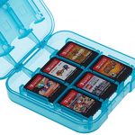 Amazon Fundamentals Sport Storage Case for twenty-four Nintendo Switch Video games – 3.4 x 3.4 x 1 Inches, Blue