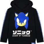 Sonic The Hedgehog Hoodie For Kids Eastern Gamer Shaded Sweater 8-9 Years