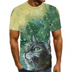Unisex Classy 3D Printed Cat Graphic T-Shirts Quick Sleeve Novelty Day-to-day Informal Tees Tops for Females Males,S-5XL (Vogue 4, 3XL)