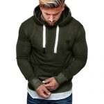 heavKin Hoodies for Men Pullover Prolonged Sleeve Hooded Athletic Sweatshirt Drawstring Patchwork Hoodie Sweater Gymnasium Shirts