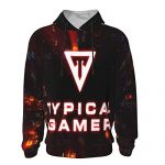 Fahion Hooded Gamer Triangle Sweatshirt Tops with Pockets Kids Hooded Youth Kids Hoodies For Girls&Boys Pullover Trim Brown