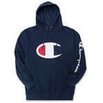 Champion Males Massive & Massive Hoodies For Males Pullover Sweatshirt Navy 3XLT