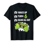 6 Years Aged Boy Gamer sixth Birthday Gifts Video Sport T-Shirt