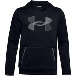 Beneath Armour Boys’ Armour Fleece Hoodie , Unlit (001)/Pitch Grey , Formative years Exiguous