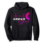 Gamer Women folk Women Heartbeat Video Games Controller Gaming Pullover Hoodie