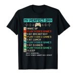 Ideal Day Gamer Gives for Males Boys Younger of us Humorous Video Games T-Shirt
