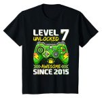 Children 7th Birthday Gift Video Gamer Level 7 Unlocked Really handy 2015 T-Shirt
